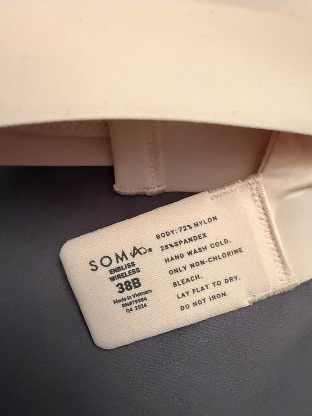 Soma Seamless T-Shirt Bra in Cream